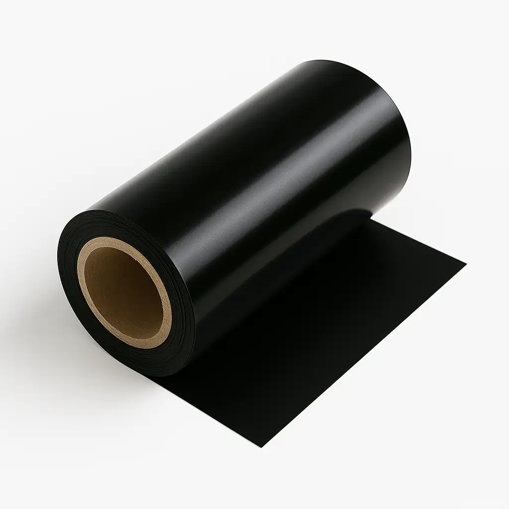 Rolle schwarze folie